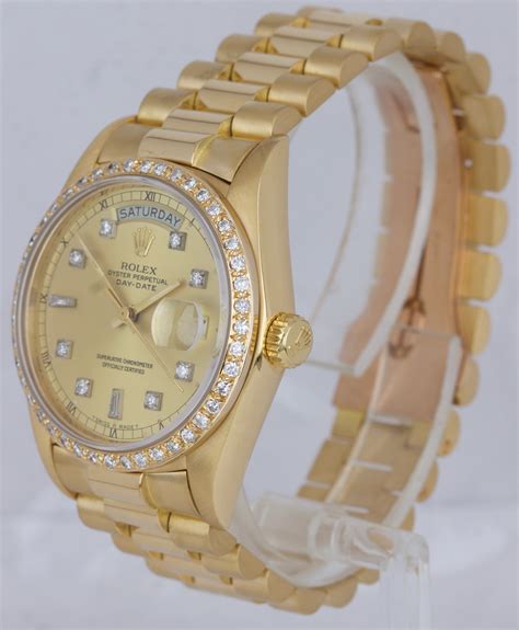 rolex presidential diamond white gold|rolex 18kt president 36mm watch.